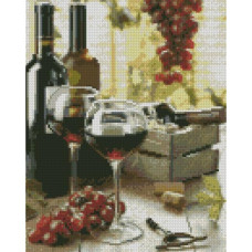 Набір для творчості алмазна картина Вино у келихах Strateg розміром 30х40 см (HX446)