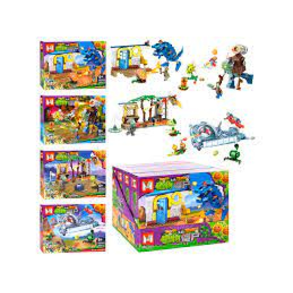 Конструктор MG262 (36шт) зомби,фигурки,от 260дет, в кор-ке,4шт(4вида) в дисплее, 30,5-23-24см