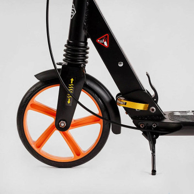 Самокат Акція! алюмінієвий Best Scooter BS-98033, ручне дискове гальмо, колеса PU, діаметр коліс 200 мм, 2 амортизатори, підсклянник, в коробці