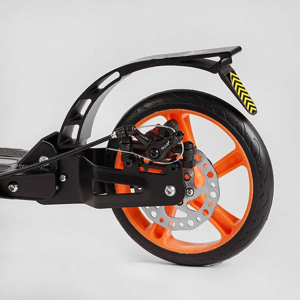 Самокат Акція! алюмінієвий Best Scooter BS-98033, ручне дискове гальмо, колеса PU, діаметр коліс 200 мм, 2 амортизатори, підсклянник, в коробці