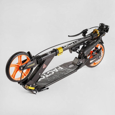 Самокат Акція! алюмінієвий Best Scooter BS-98033, ручне дискове гальмо, колеса PU, діаметр коліс 200 мм, 2 амортизатори, підсклянник, в коробці