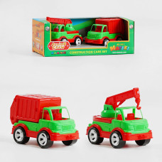 Набір машинок "Mini Matiki " коробка 2(кран, сміттєвоз) арт 002/15,(13,5 см), Бамсик