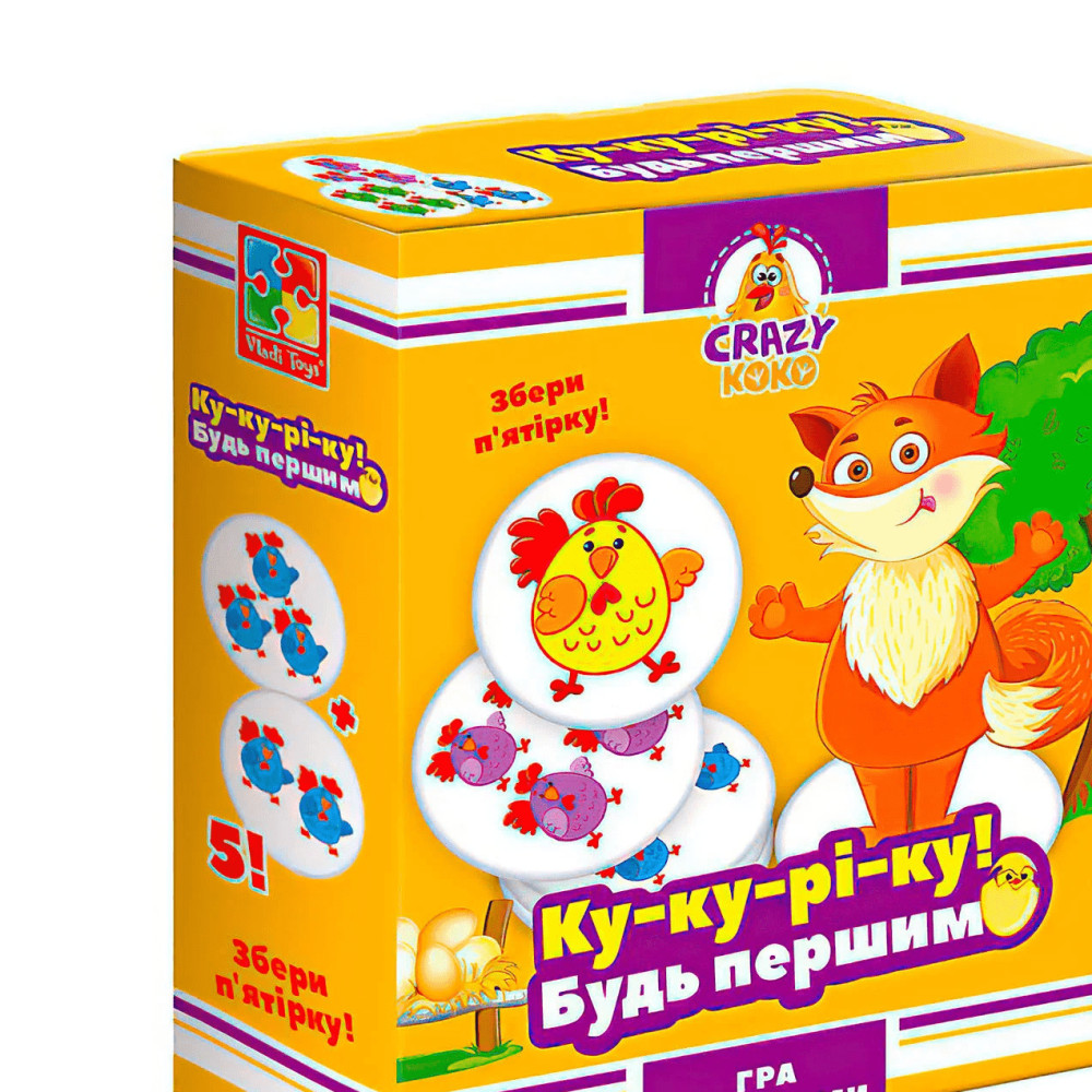Гра настільна Vladi Toys розважальна Crazy Koko "Ку-ку-рі-ку!" VT8025-08 (укр)