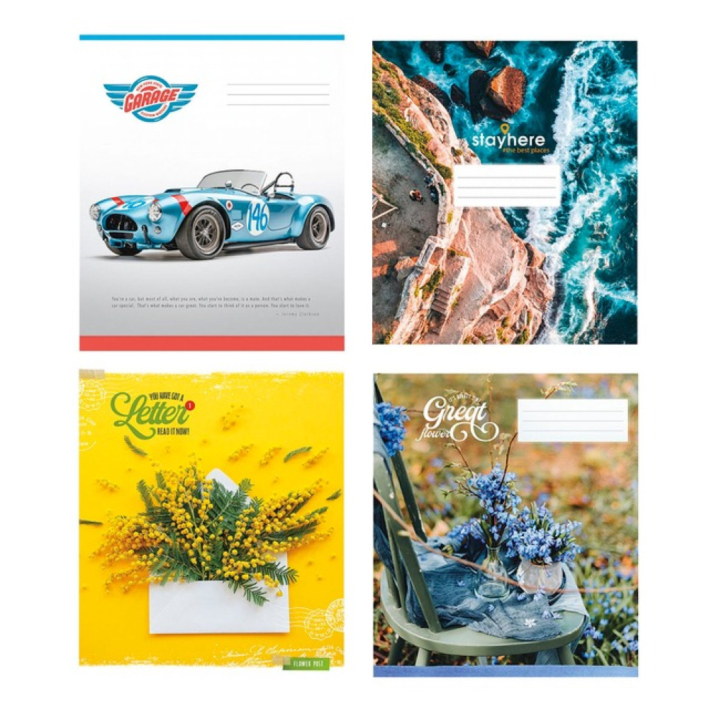 Зошит шкільний Школярик 36 аркушів клітинка (036-3520K)