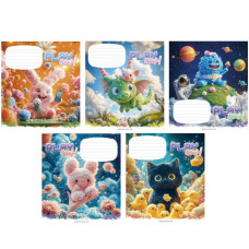 Зошит шкільний Школярик 12 аркушів коса лінія (73082)