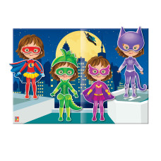 Набір для творчості Vladi Toys м'які наліпки Одягалочка "Супергеройка". VT4206-46 (укр)