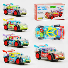 Машина на батарейках 56350 (96) "WToys", 5 видів, УКРАЇНСЬКЕ ОЗВУЧУВАННЯ, світло, звук, рухомі елементи, прозорий корпус, шестерні, в коробці