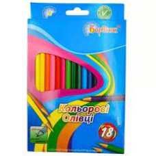 Олівці кольорові,18 кол., 5-203/7, БАРВ