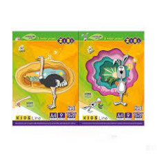 Набір кольорового картону та паперу, А4, 9 арк. картону + 9 арк. паперу, KIDS Line