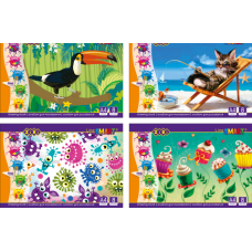 Альбом для малювання, А4, 8 аркушів, 100 г/м2, на скобі, SMART Line