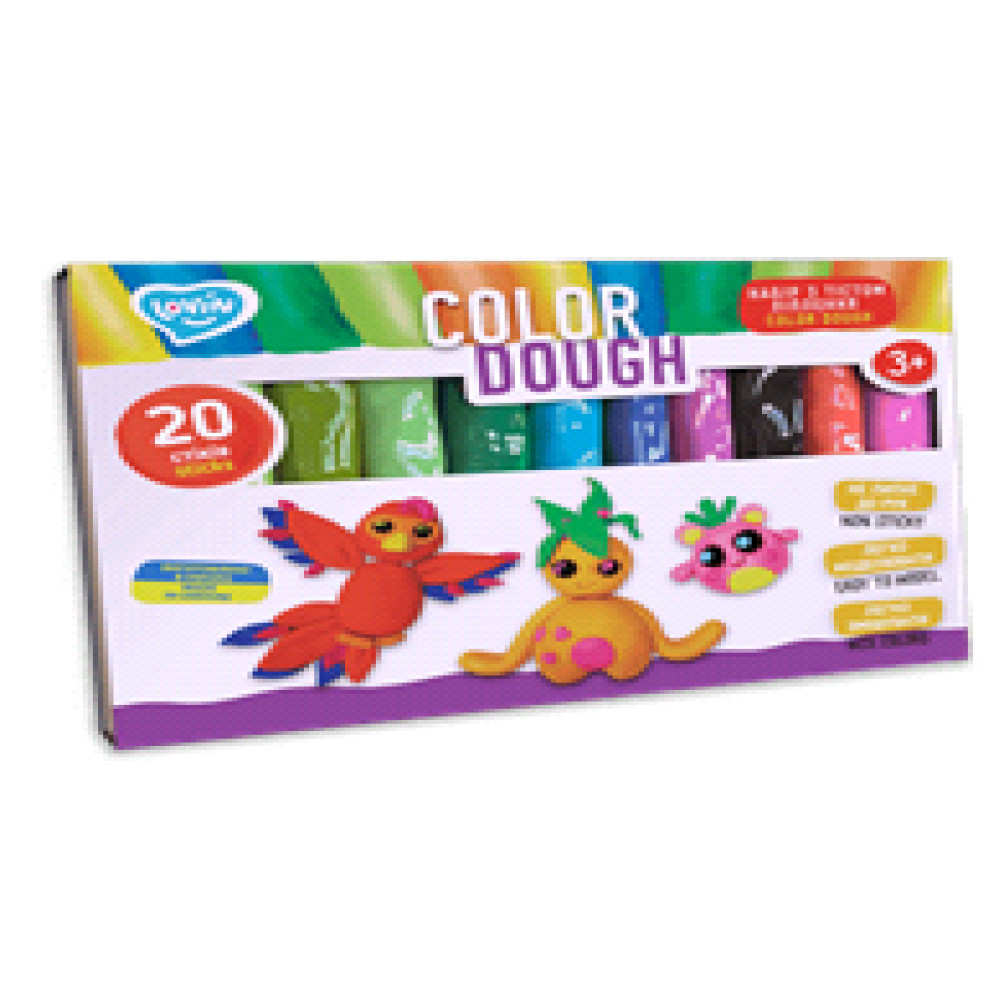 Набір для ліплення з тістом 20 sticks Color Dough TM Lovin