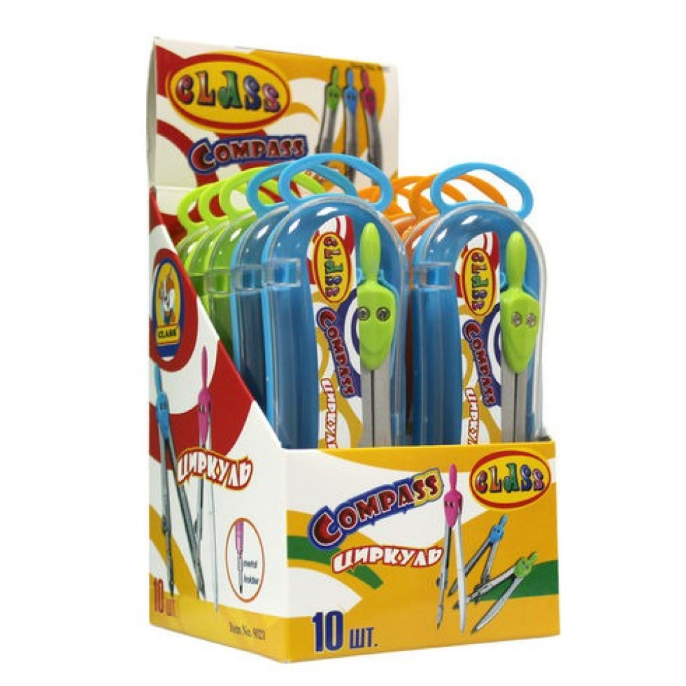 циркуль в пласт. пеналі з зап. гриф., 12.2 cм, метал., 9021, CLASS