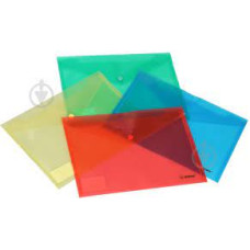 папка з кнопкою, прозор. кол. в ас., В5, 160 мкн PР, 5018, NORMA