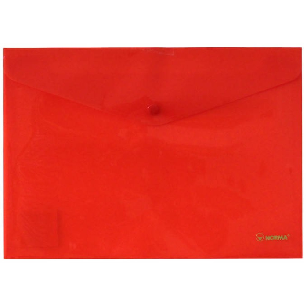 папка з кнопкою, непрозор., А4, 160мкн PР, черв., 5017-11, NORMA
