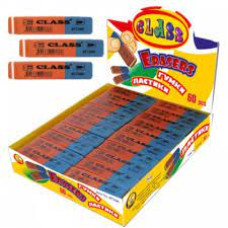 гумка для стирання, комбінов.,синьо-черв., 4973/60, CLASS