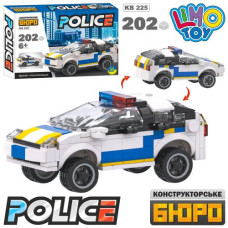 Конструктор KB 225 (32шт) поліцейська серія, машинка, 202дет, в кор-кі, 24,5-16-5см