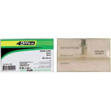 бейдж пластик, 5,5 х 9см,з кліпом та шпилькою, 250 мкм, 4-343, 4OFFICE