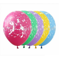 Куля Арт-Show "Принцеса на коні" пастель 12' (5 ст)В упаковці 100 шт.