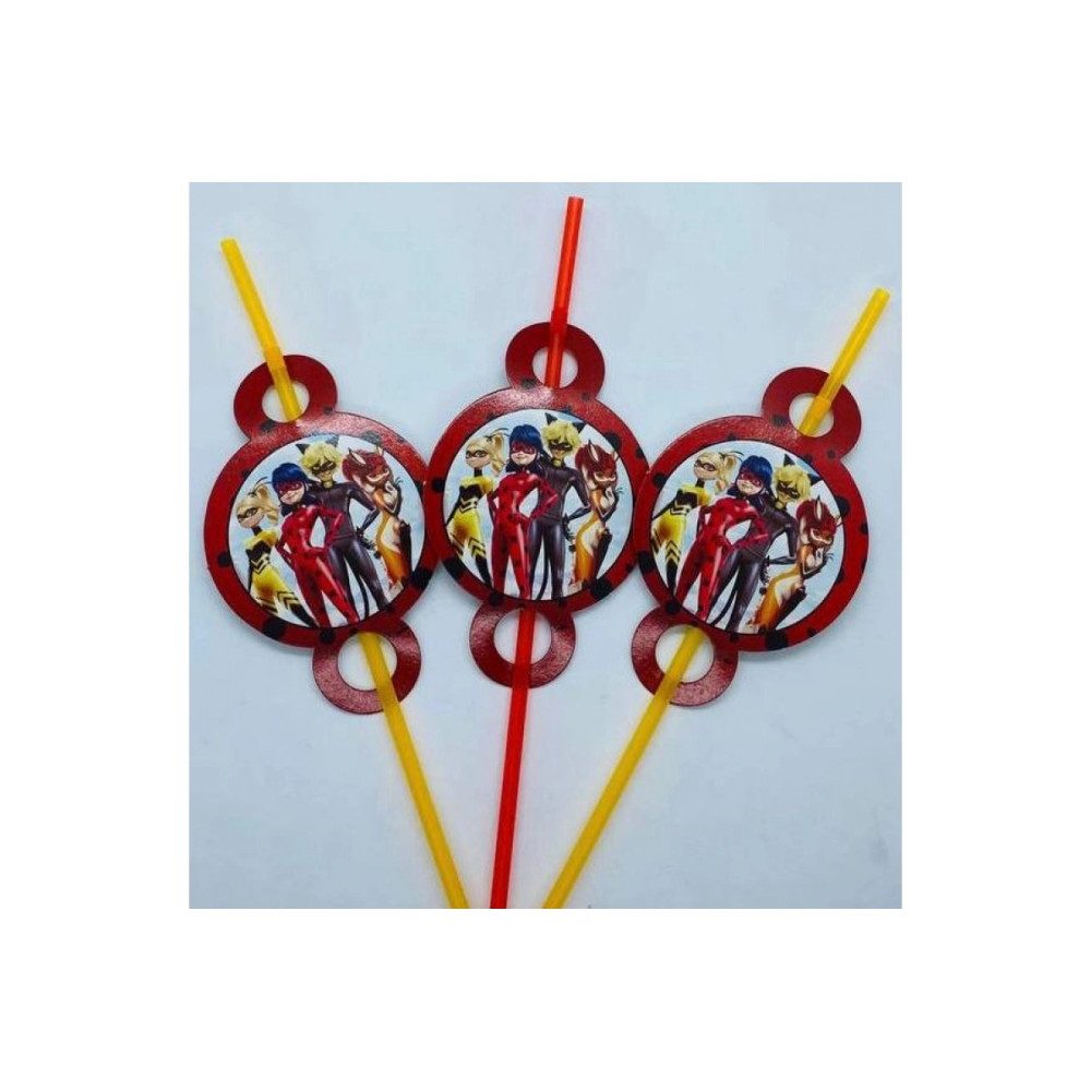 Трубочки "Леді Баг та команда",10шт