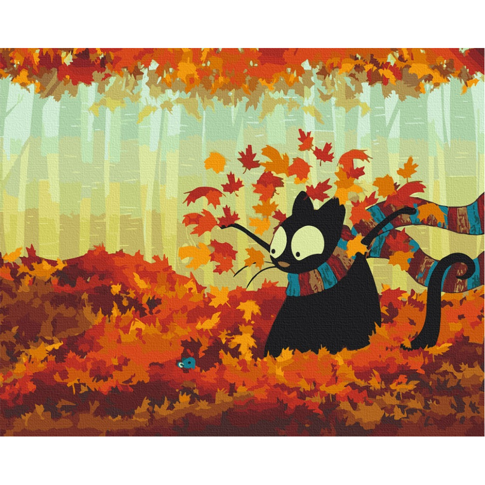 Набір для розпису "Осіння зустріч" 40×50 см
