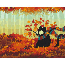 Набір для розпису "Осіння зустріч" 40×50 см