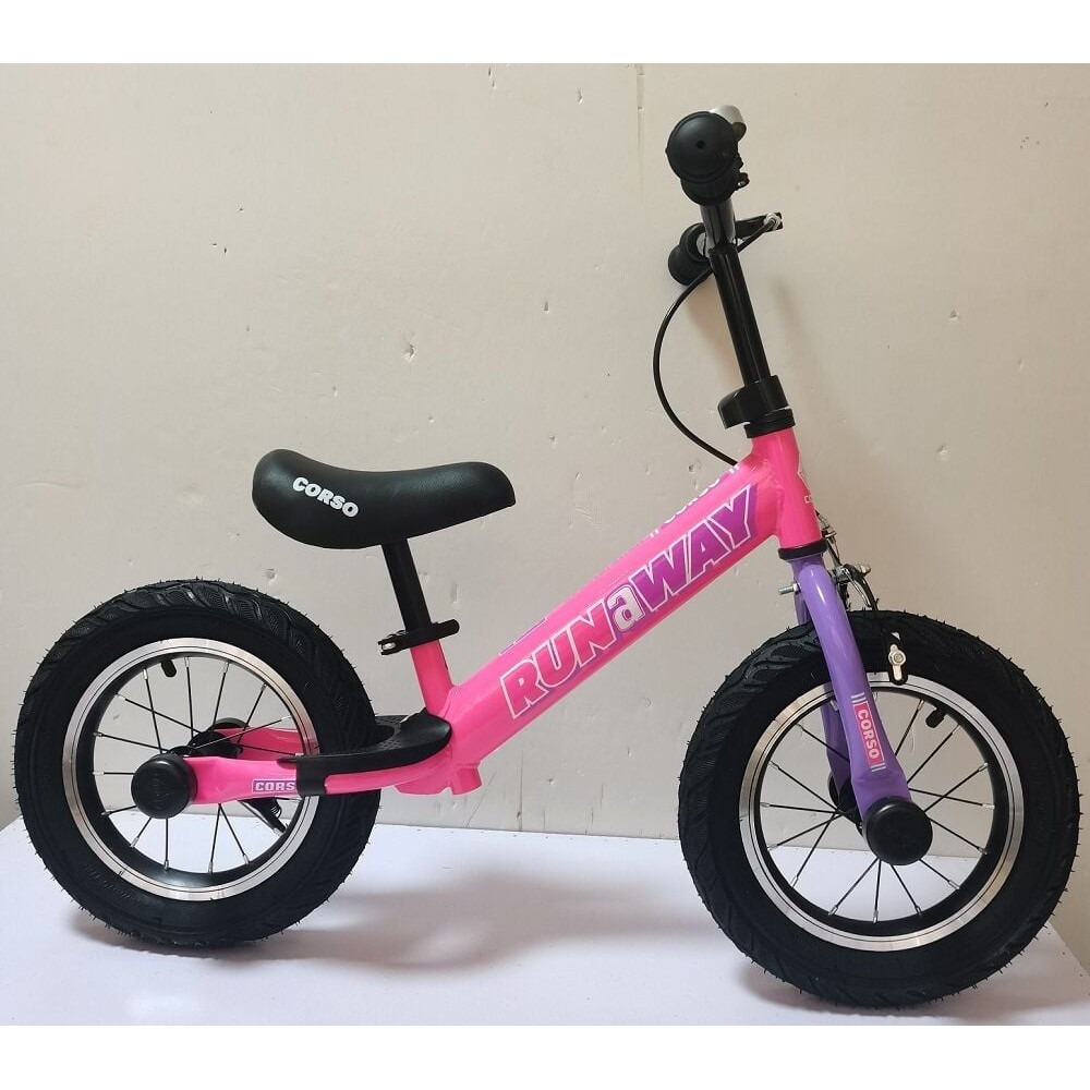 Велобіг Corso "Run-a-Way" CV-03348 (1) сталева рама, надувні колеса 12", ручне гальмо, підніжка, підставка для ніжок, дзвіночок, в коробці