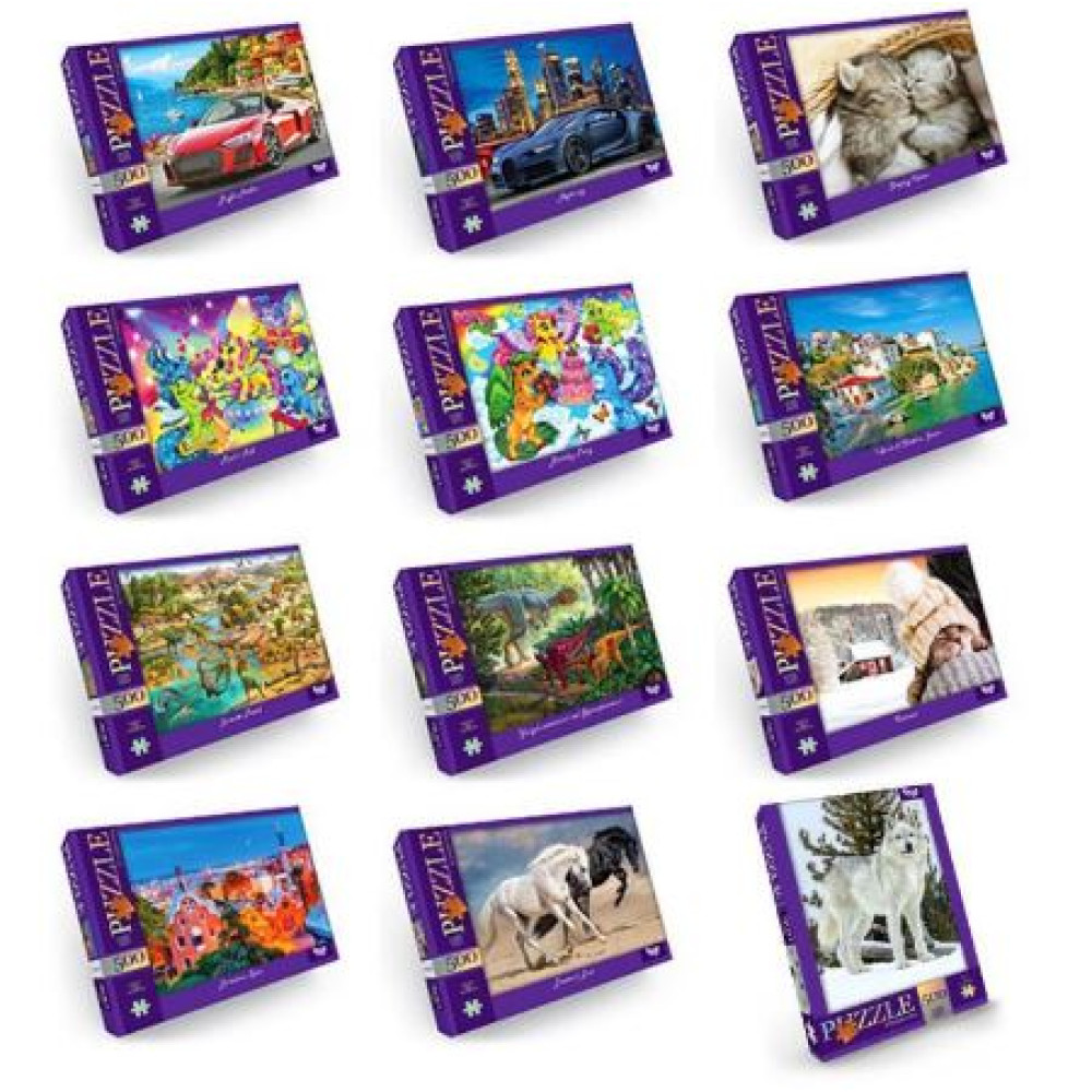 Пазли 500 ел. с.15 (12)С500-15-01,02,03,04...12