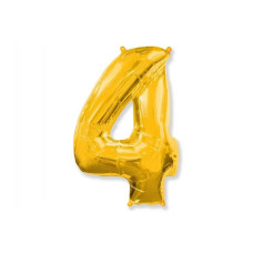 Фольгированная цифра Flexmetal (1 м) - "4" (золото) 02671