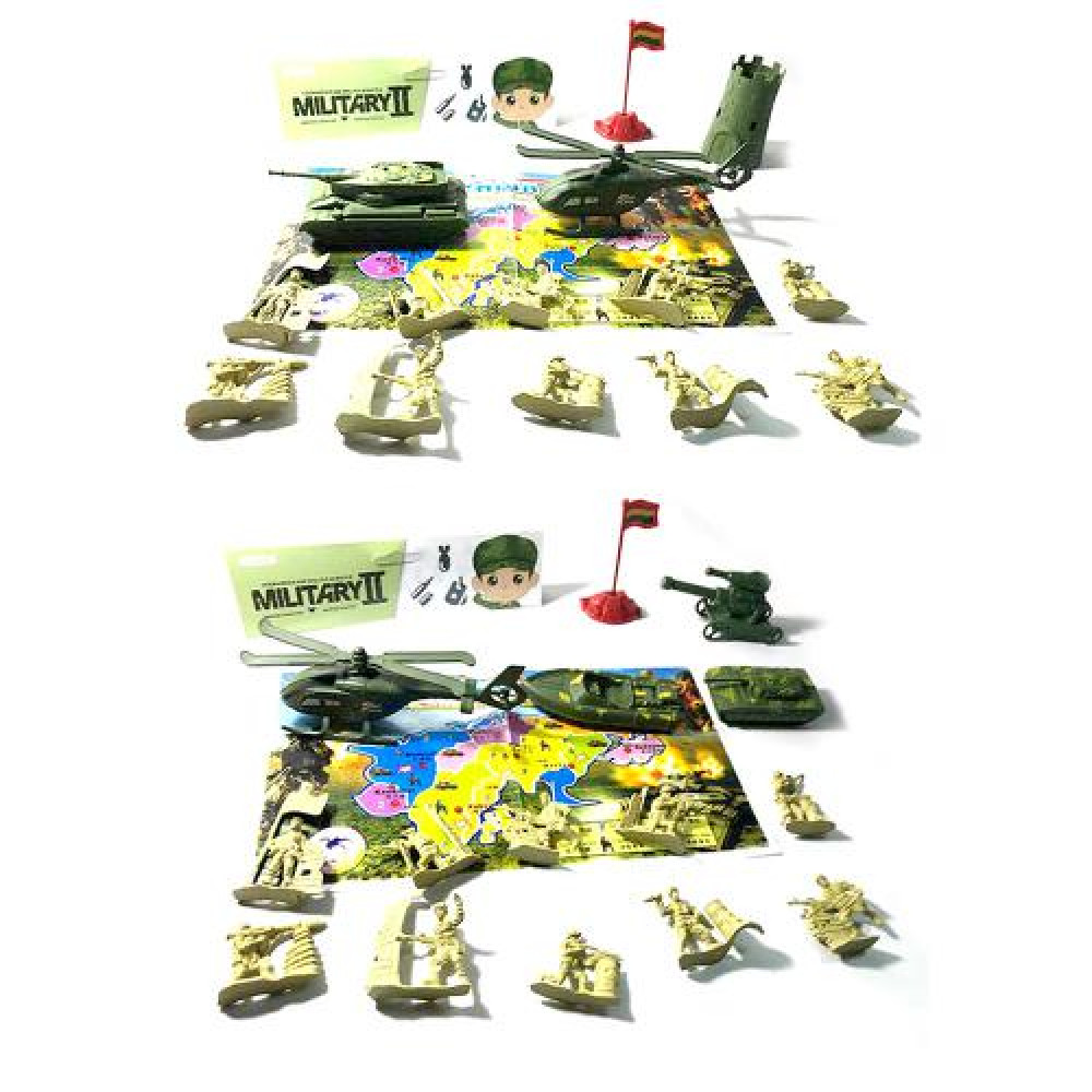 Солдати у наборах 816-14-15 (180шт) військова техніка, ігрове поле, прапор, 2 види, у пакеті, 19,5-18-5см