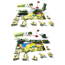 Солдати у наборах 816-14-15 (180шт) військова техніка, ігрове поле, прапор, 2 види, у пакеті, 19,5-18-5см