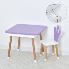 Комплект ARINWOOD Принцеса Box Бузково-білий (столик з ящиком + стілець) 06-025V-BOX