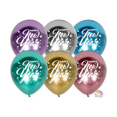 Куля Арт-Show 12' "Happy New Year" хром (1 ст) (50шт)