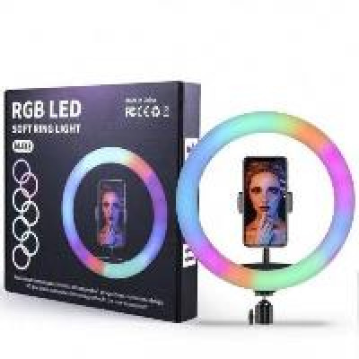 Кільцева LED лампа  RGB  33 см. 1 кріплення управління на проводі .