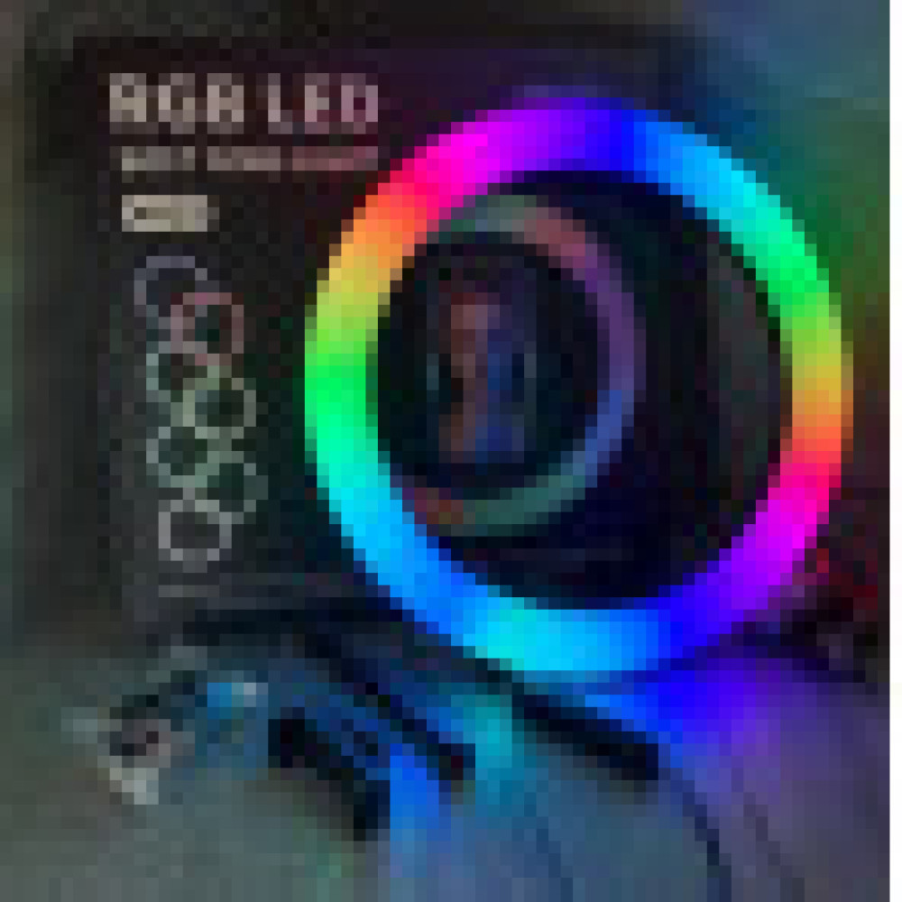 Кільцева LED лампа  RGB  33 см. 1 кріплення управління на проводі .