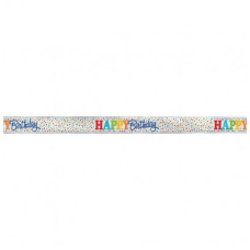 Декорація Банер Happy birthday кольор горох 3,65 м Поліетилен 58269 Unigue