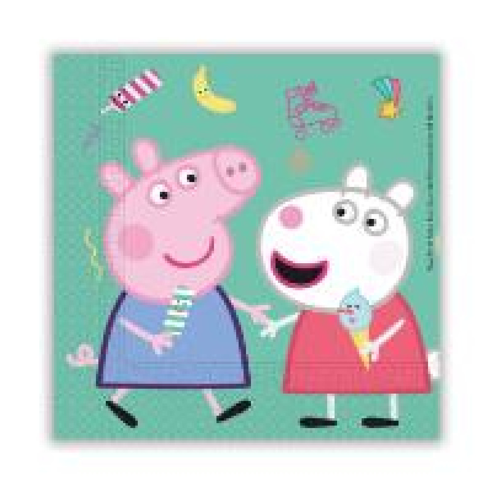 Двошарові паперові серветки 33×33 см 20 шт PEPPA PIG-MESSY PLAY ENTERTAINMENT ONE