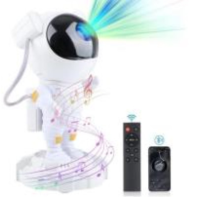 Нічник-Проектор робот  Космонавт Великий  ,блютуз колонка пультом 23 см