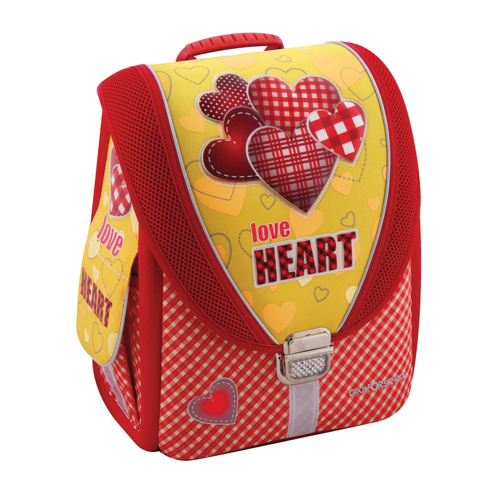 Ранець шкільний, 35,5х28х16,5 см, трансформер, ортопедична спинка, "Love Heart", COOLFORSCHOOL