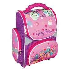 Ранець шкільний "Loving Birds", 34×26×12 см, трансформер, ортопедична спинка, COOLFORSCHOOL
