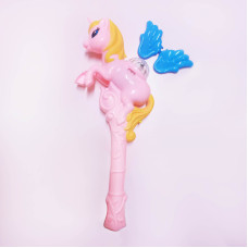 Єдиноріг-проектор, музичний на палочці, 40 см, світиться, працює від батарейок типу АА(3 шт) в комплект не входять K803