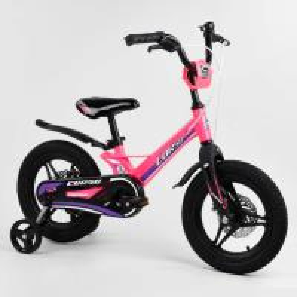 Велосипед 14" дюймів 2-х колісний "CORSO" MG-04064, магн рама, литі диски, диск гальма