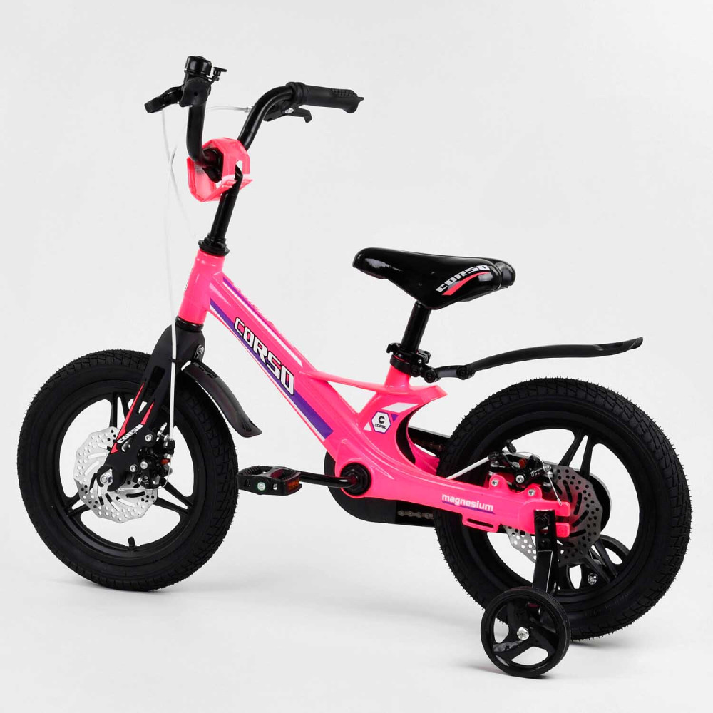 Велосипед 14" дюймів 2-х колісний "CORSO" MG-04064, магн рама, литі диски, диск гальма