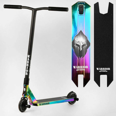 Самокат трюковий Т-40565 Best Scooter "Warrior", HIC-система, ПЕГІ, алюмінієвий диск та дека, колеса PU, d=120мм, ширина керма 58 см