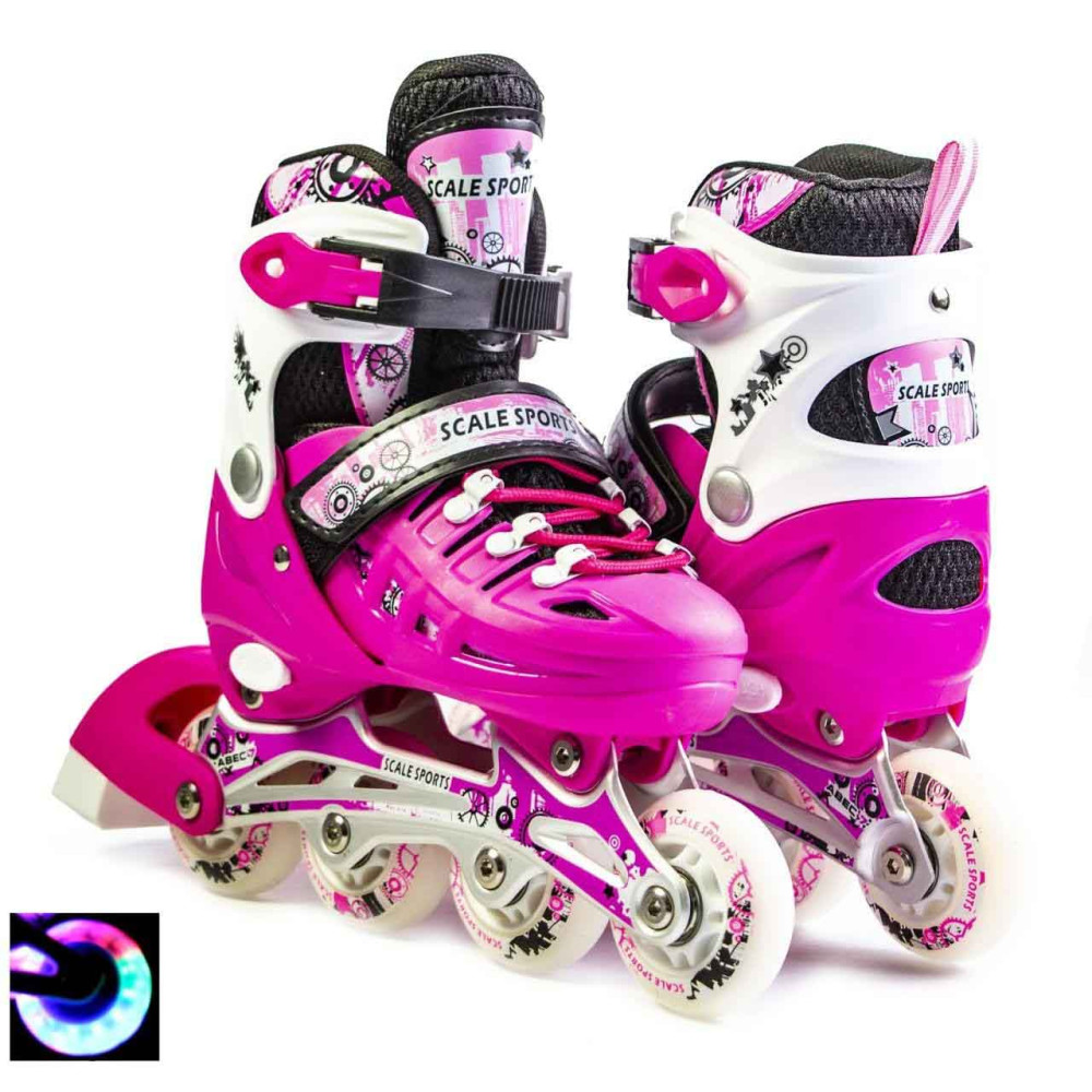 Ролики Scale Sports Pink LF 905, розмір 29-33