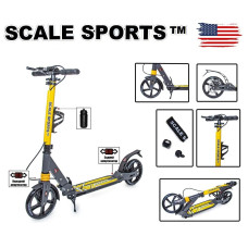 Самокат двоколісний Scale Sports SS-04 Жовтий на дискових гальмах