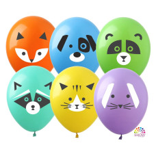 Кулька латексна 12" "Звірятка" група-6  (50) ZV-6