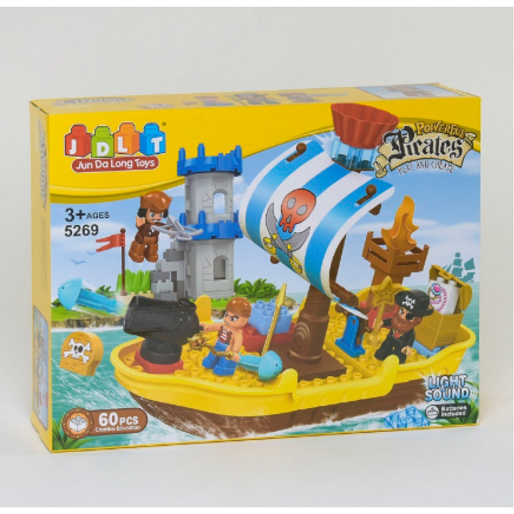 Конструктор JDLT 5269 "Замок піратів", 60 деталей