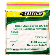 папір.кл., 76х76мм, 100арк, мікс 4кол.*25арк., 4-423-21N, 4Office