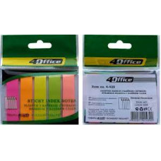 розділювачі, 12х44мм, 5кол. по 20арк, PP, неон  "Стріла", 4-426, 4Office