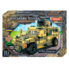 Конструктор “Військова техніка" 98084 (24) "Teko", 354 деталі, краз "Спартан", в коробці 42х7х30